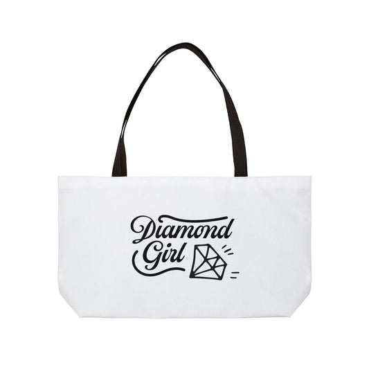 diamond girl can do canvas tote