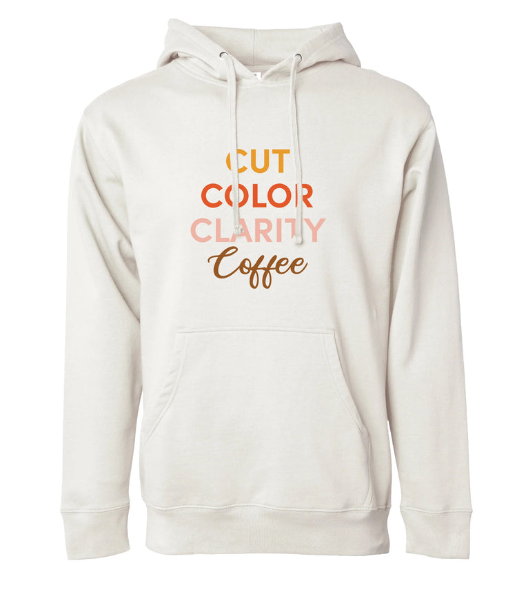 COLOR, CUT, CLARITY, COFFEE OVERACHIEVER MIDWEIGHT HOODIE