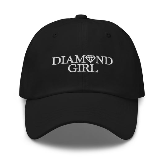 modern diamond girl all caps hat