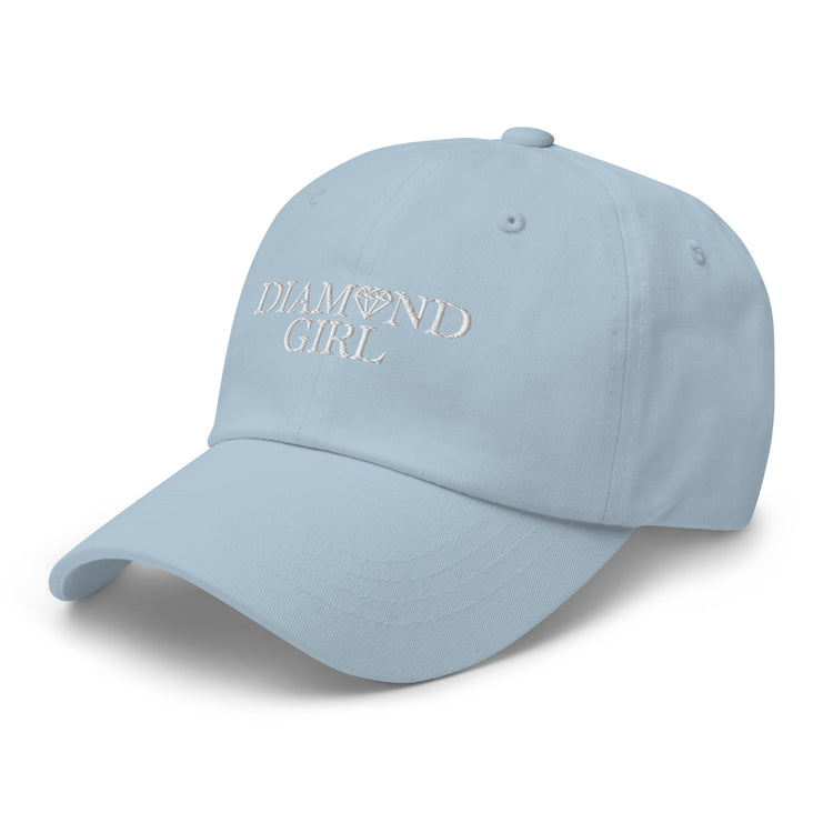 modern diamond girl all caps hat