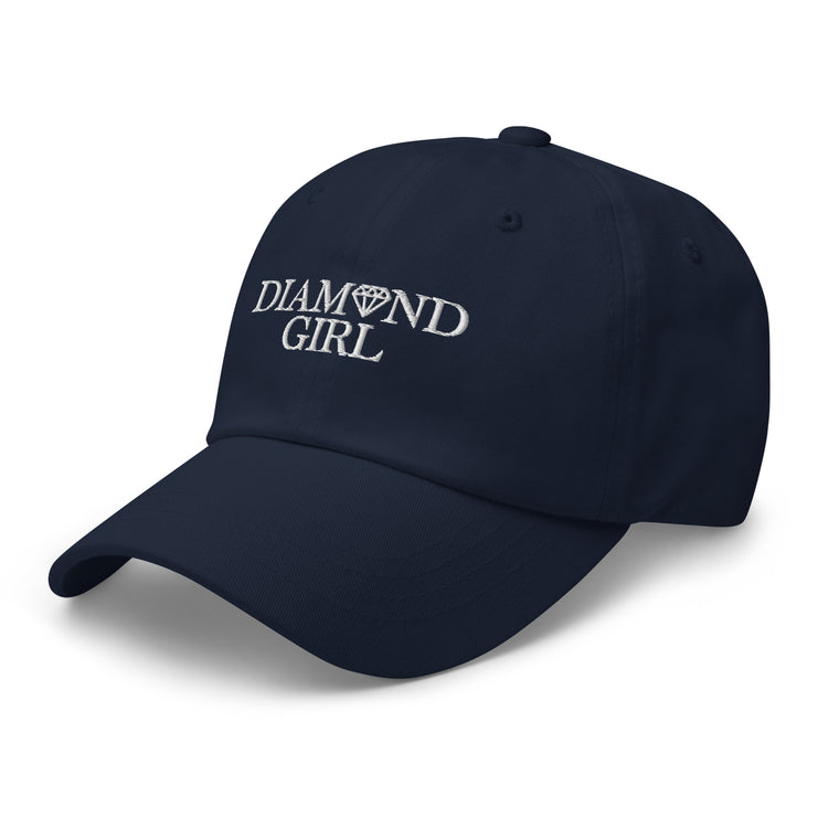 modern diamond girl all caps hat