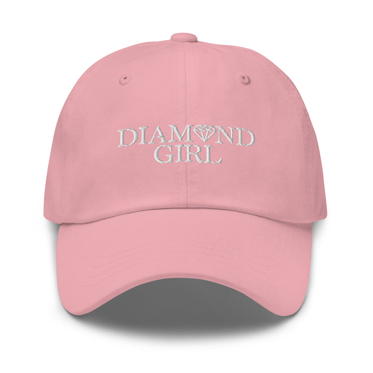 modern diamond girl all caps hat