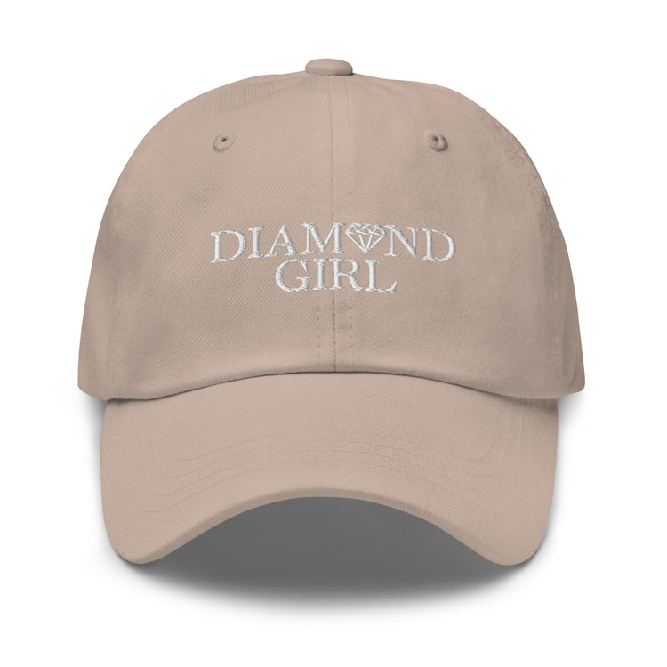 modern diamond girl all caps hat