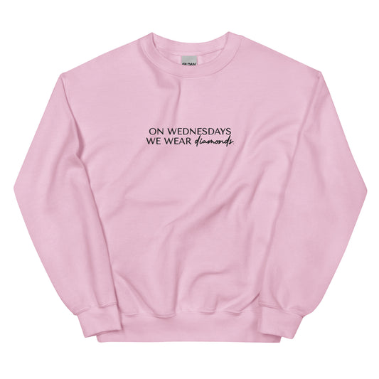 on wednesdays script main character crewneck sweatshirt